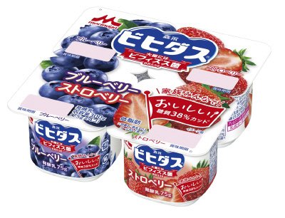 ビヒダスヨーグルト　ブルーベリー+ストロベリー　４ポット