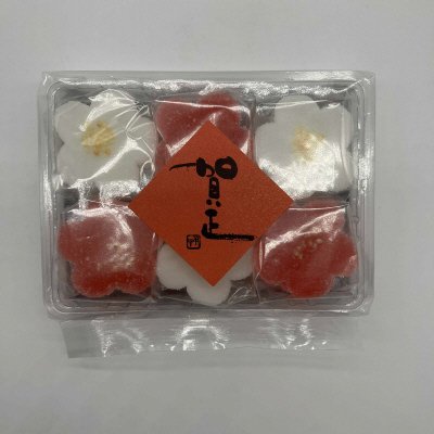 眞鍋金栄堂の寒天菓子「紅白梅」
