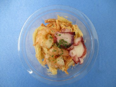 海鮮を味わうシャキシャキ明太ポテト