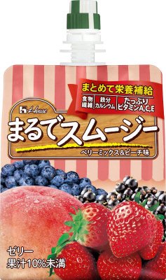 まるでスムージー　ベリーミックス＆ピーチ味　パウチ