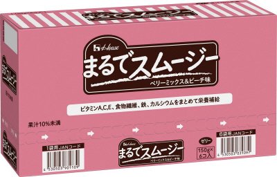 まるでスムージー　ベリーミックス＆ピーチ味　パウチ