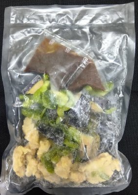レンジで鶏天と茄子の甘辛和え