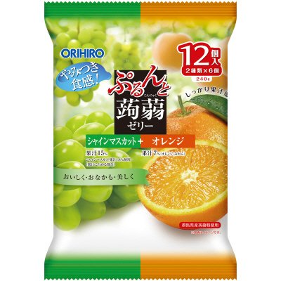ぷるんと蒟蒻ゼリーパウチ　シャインマスカット＋オレンジ
