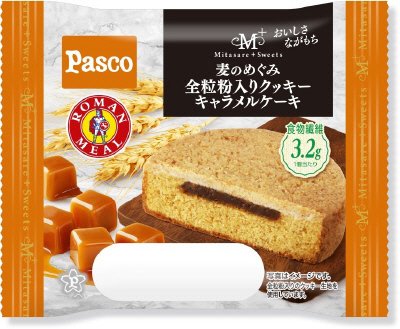 麦のめぐみ全粒粉入りクッキーキャラメルケーキ