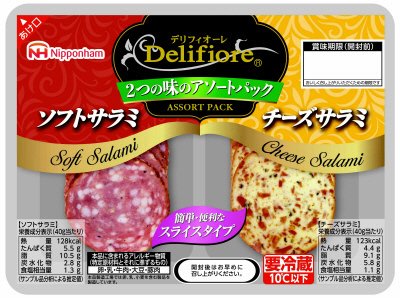 デリフィオーレ　ソフトサラミ　チーズサラミ
