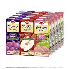 １００％ジュースアソート（グレープ・アップル・ピーチミックス）