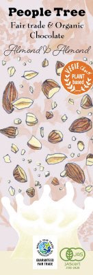 フェアトレードチョコ　板チョコ　オーガニック アーモンド＆アーモンド