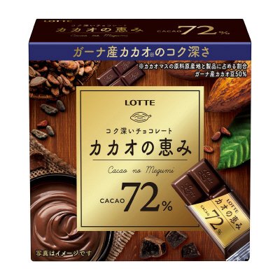 カカオの恵み７２％箱
