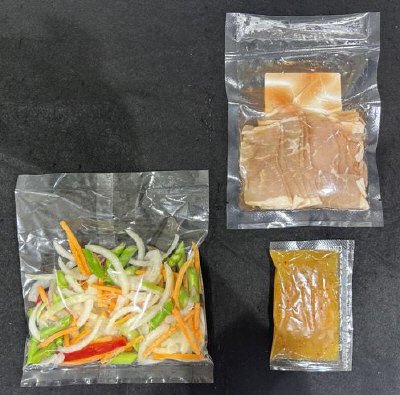 国産アスパラガスと豚肉のうま塩たまご炒め