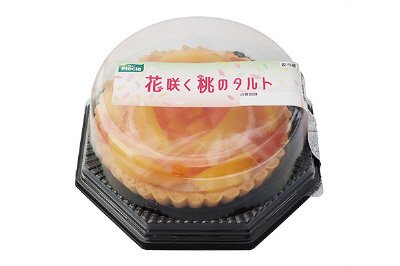 花咲く桃のタルト