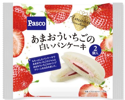 あまおういちごの白いパンケーキ２個入