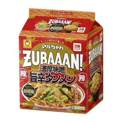 マルちゃんＺＵＢＡＡＡＮ！　濃厚味噌旨辛タンメン　３食パック