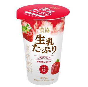 農協　生乳たっぷりいちごミルク