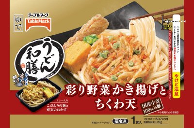 うどん和膳　彩り野菜かき揚げとちくわ天