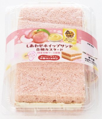 しあわせホイップサンド　白桃カスタード
