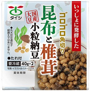 昆布と椎茸小粒納豆（たれ付）