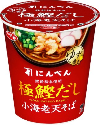 サッポロ一番　にんべん　ゆず香る極鰹だし　小海老天そば