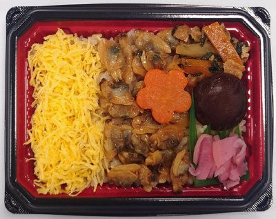 彩り4種具材のあさり弁当（押麦入り）