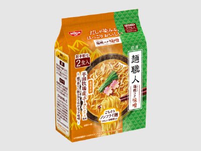 日清麺職人　塩糀コク味噌　２食パック