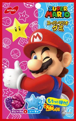 スーパーマリオグミ　グレープ味＆ソーダ味