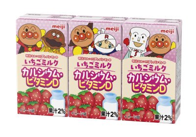 明治それいけ！アンパンマンのいちごミルク　カルシウム＆ビタミンD