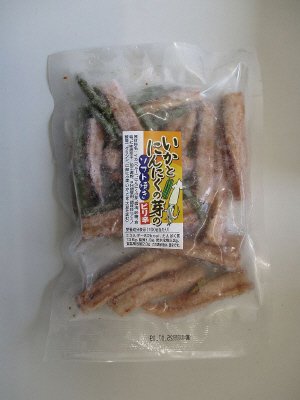 いかとにんにくの芽のソフト焼き