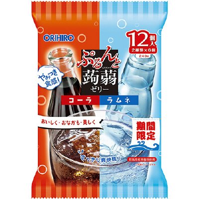 ぷるんと蒟蒻ゼリーパウチ　コーラ+ラムネ