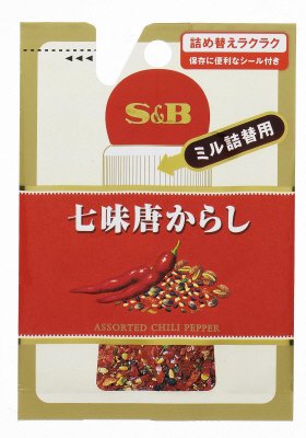Ｓ＆Ｂ　袋入り七味唐からし（ミル詰め替え用）
