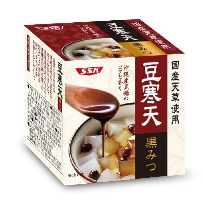 国産天草使用　黒みつ豆寒天