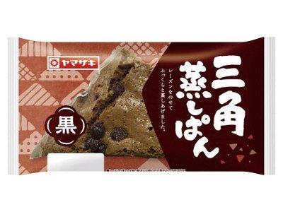三角黒蒸しパン