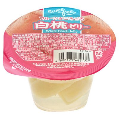 フルーツがごろごろ　白桃ゼリー