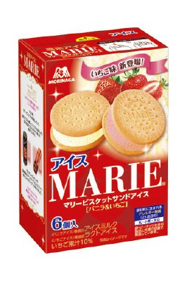 マリービスケットサンドアイス＜バニラ＆いちご＞