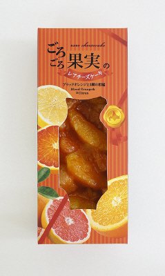 ごろごろ果実のレアチーズケーキ　ブラッドオレンジと３種の柑橘