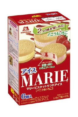 マリービスケットサンドアイス　バニラ＆いちご