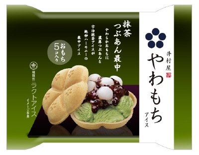 やわもちアイス　抹茶つぶあん最中