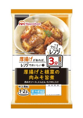 厚揚げと根菜の肉みそ旨煮