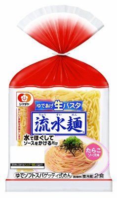 「流水麺」ゆであげ生パスタたらこソース味 ２食