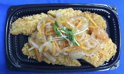 白身魚の甘酢あんかけ