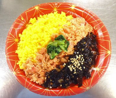 紅鮭三色ごはん