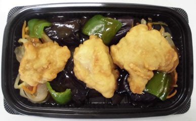 唐揚と茄子のピリ辛あんかけ