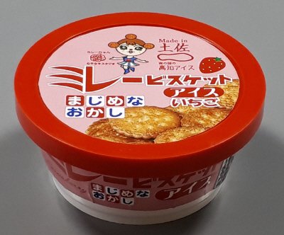 ミレービスケットアイスいちご