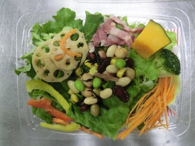 １０品目の野菜と４種の豆サラダ