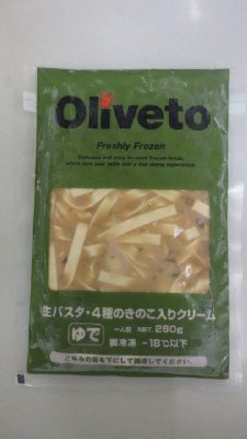 Oliveto生パスタ 4種のきのこ入りクリーム