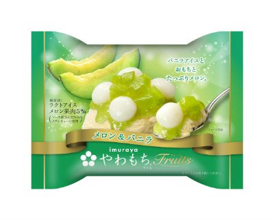 やわもちアイスＦｒｕｉｔｓ　メロン＆バニラ