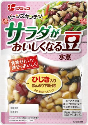 サラダがおいしくなる豆水煮ひじき入り