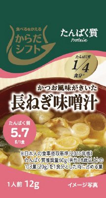 たんぱく質　長ねぎ味噌汁