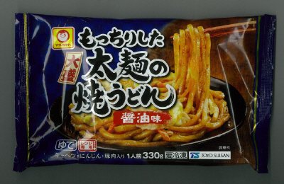 もっちりした太麺の焼うどん　醤油味