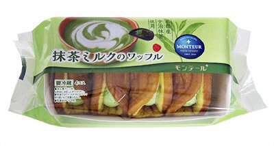抹茶ミルクのワッフル