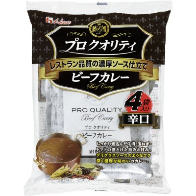 プロクオリティ　ビーフカレー４袋入り辛口