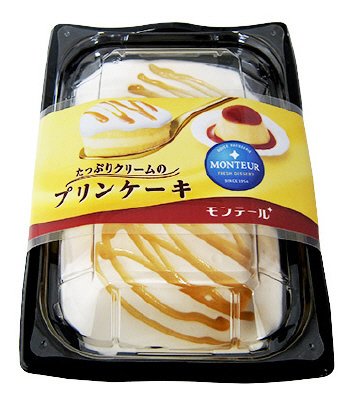 たっぷりクリームのプリンケーキ